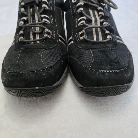 DANSKOS - Comfortable Walking Shoes Everyday Sneakers Black Suede Leather